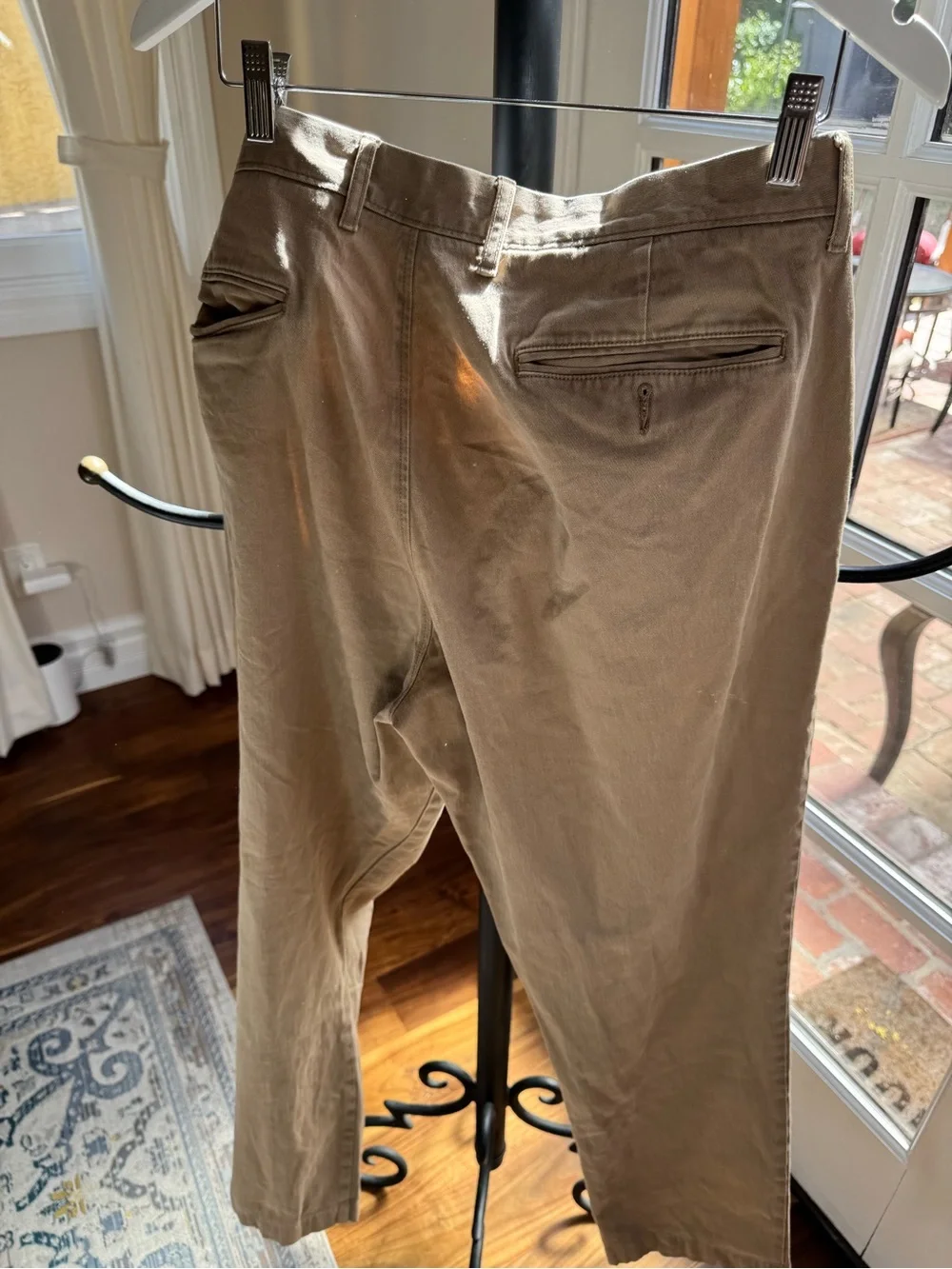 J. Crew Olive/Taupe Slim Straight Chinos SZ 35/32 GUC